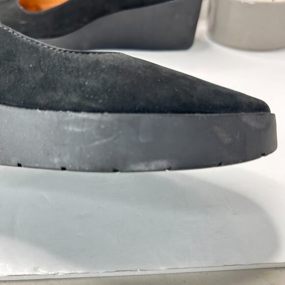 Vionic Sereno Wedge Slip On Black Nubuck Pumps I8693L1001 Women's 11 Wide - Picture 11 of 14